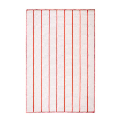 Csíkos kültéri szőnyeg, 120 x 180 cm, piros