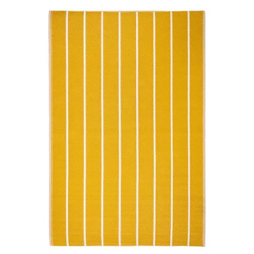 Csíkos kültéri szőnyeg, 120 x 180 cm, sárga