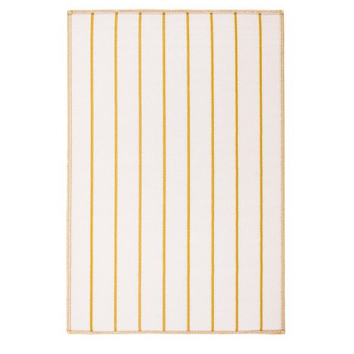 Csíkos kültéri szőnyeg, 120 x 180 cm, sárga