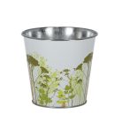 Mezei virág mintás cink cserép, 16 cm