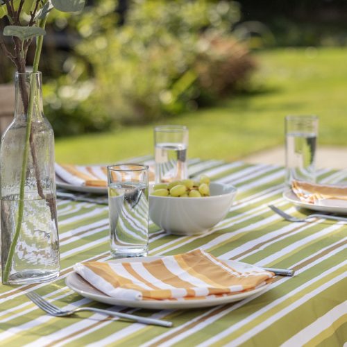 Pamut szalvéta, narancssárga csíkos, 35 x 35 cm, 4 db-os szett