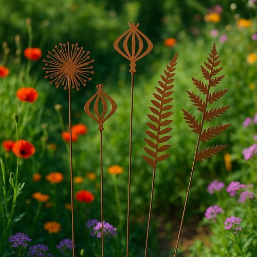 Hagymavirágos lézervágott leszúrható kerti dekoráció, 37 cm