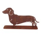 Tacskós lézervágott álló kerti dekoráció, 38 x 30 cm