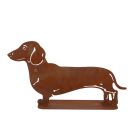 Tacskós lézervágott álló kerti dekoráció, 38 x 30 cm