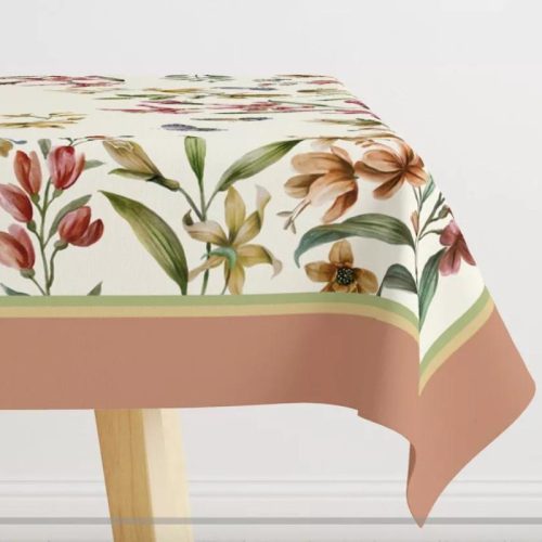 Bella virág mintás pamut asztalterítő, 140 x 240 cm