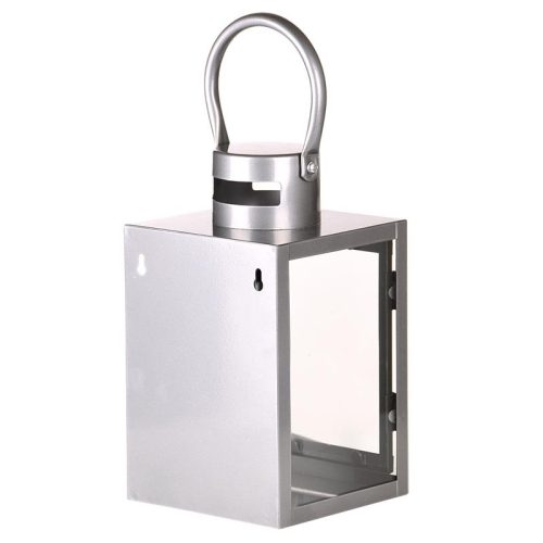 Falra szerelhető fémből készült lámpás, 14 x 23 cm