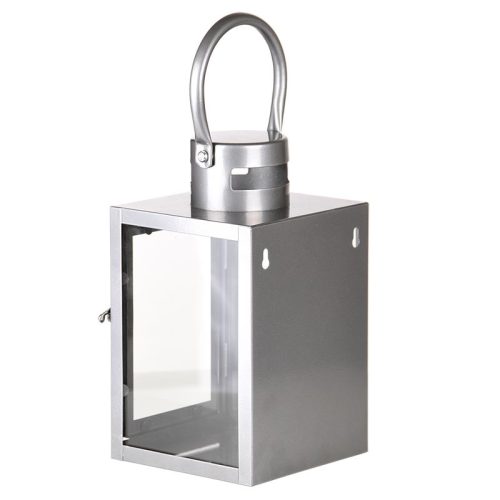 Falra szerelhető fémből készült lámpás, 14 x 23 cm