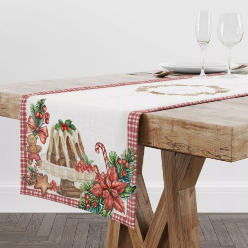 Mézeskalácsos pamut asztali futó, 45 x 140 cm