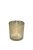 Üveg teamécses tartó, arany szarvasokkal, 8 cm