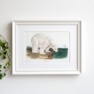 Jegesmedve művészi nyomat, print A5